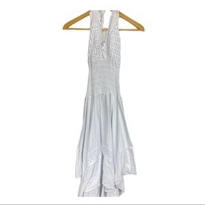 Forber Halter Back Crochet Detail Dress